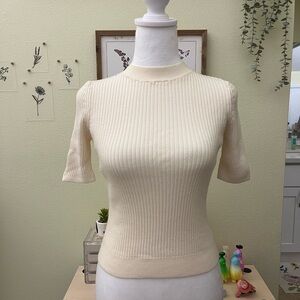 Uniqlo Ribbed Wool Knit Top